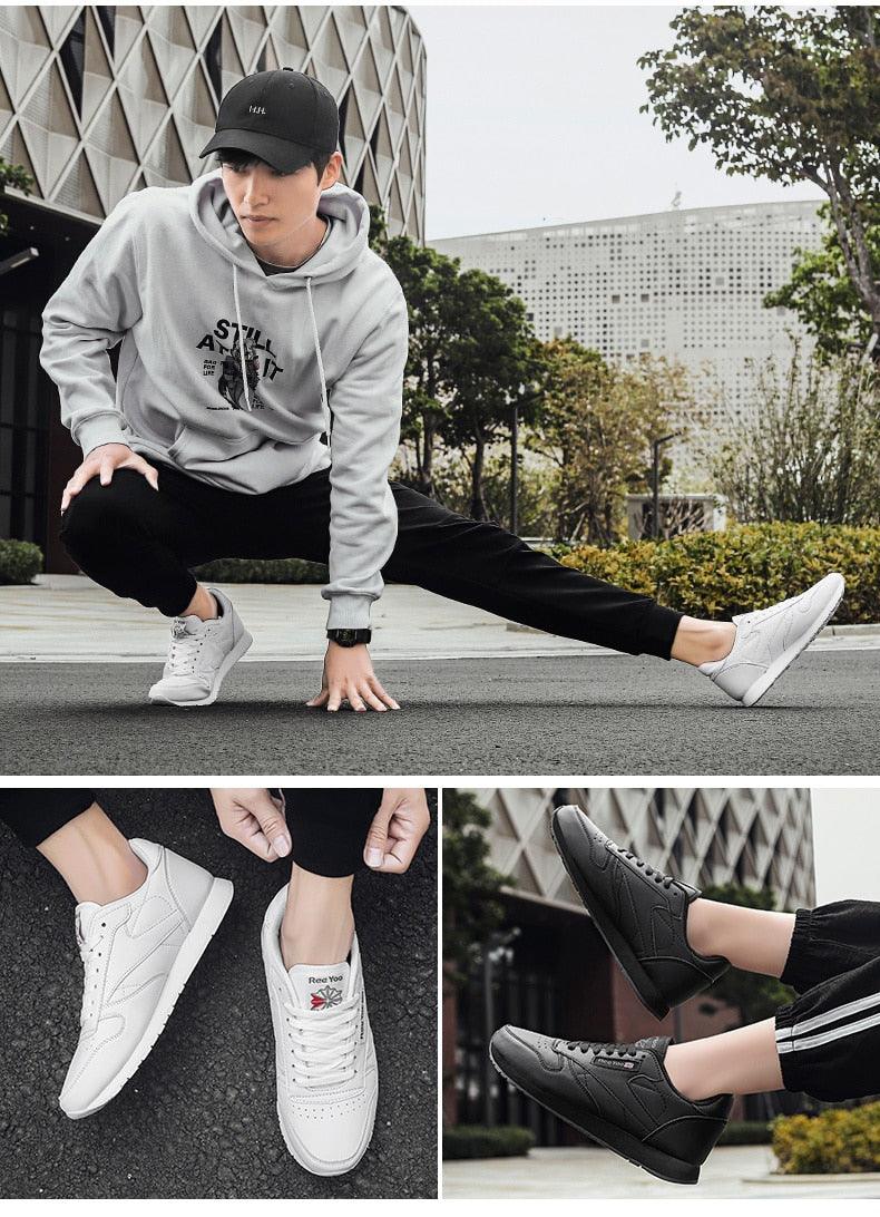 Black Vulcanized Lace-Up Fashion Sneakers - Lightweight Casual Flats