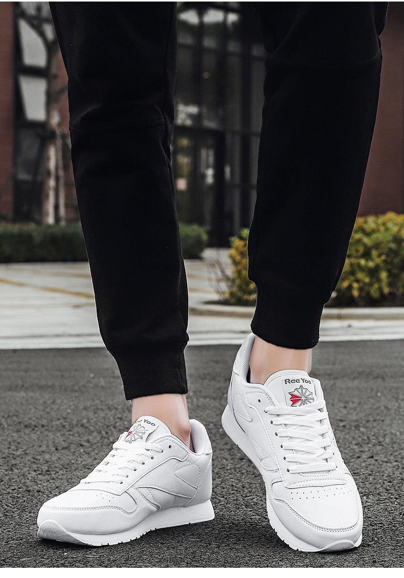 Black Vulcanized Lace-Up Fashion Sneakers - Lightweight Casual Flats