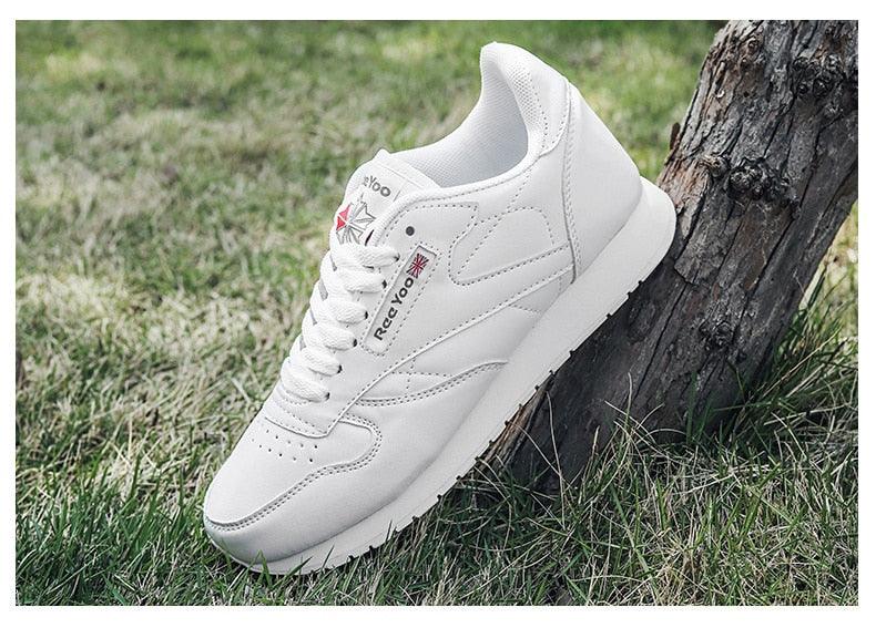 Black Vulcanized Lace-Up Fashion Sneakers - Lightweight Casual Flats