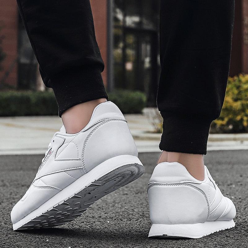 Black Vulcanized Lace-Up Fashion Sneakers - Lightweight Casual Flats