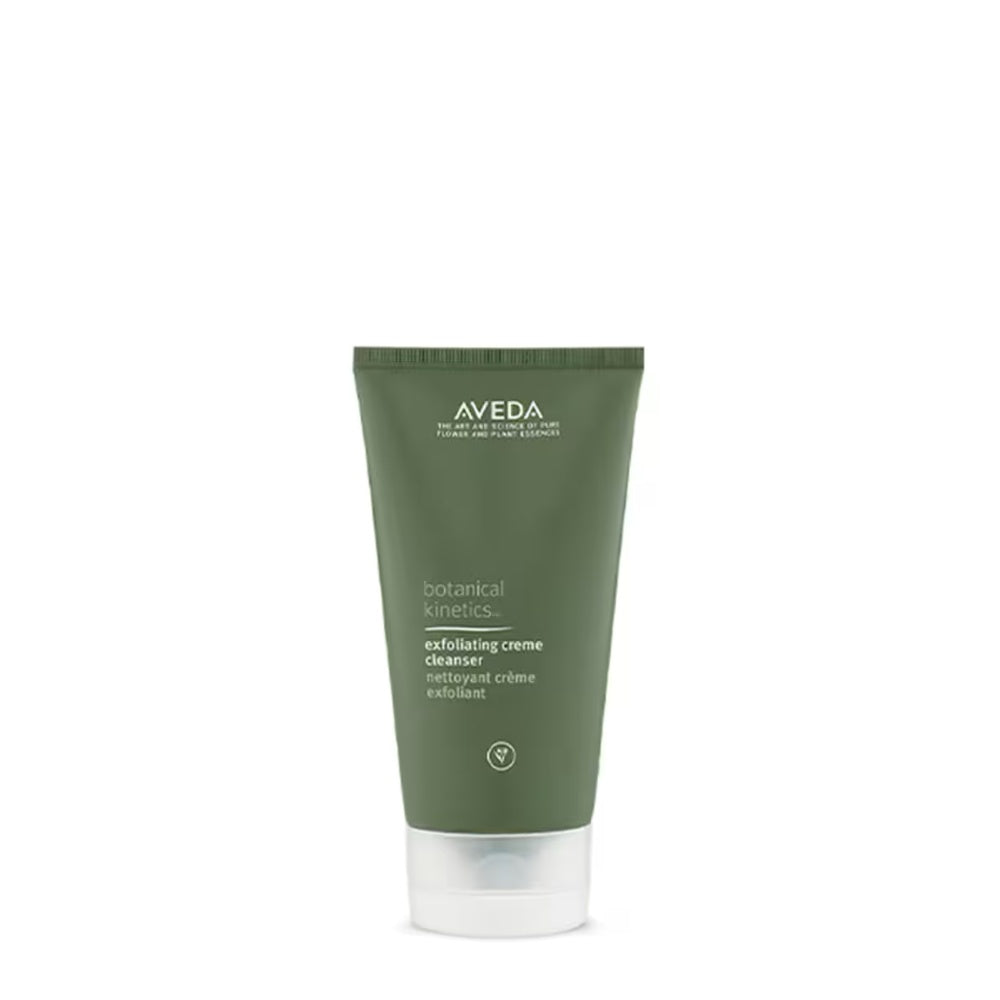 Aveda Botanical Kinetics Exfoliating Creme Cleanser in olive green bottle.