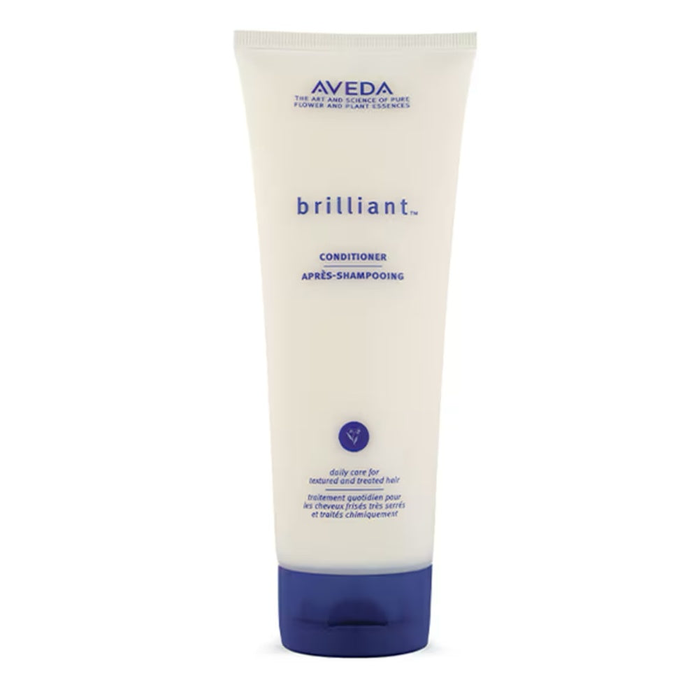 Aveda Brilliant Conditioner 200 ml bottle for hydrated, shiny, and detangled hair.