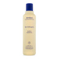 A 250 ml bottle of Aveda Brilliant Shampoo, a professional deep-cleansing formula for shine and softness.