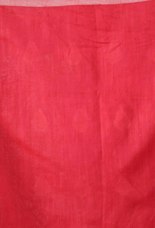 Rose Pink Handloom Silk Saree with All Over Buti and Blouse Piece
