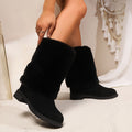 Comfy Fluffy Boots Warm Chic European Winter Fashion