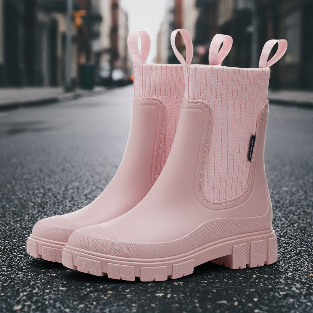Women’s Waterproof Height-Increasing Rain Boots