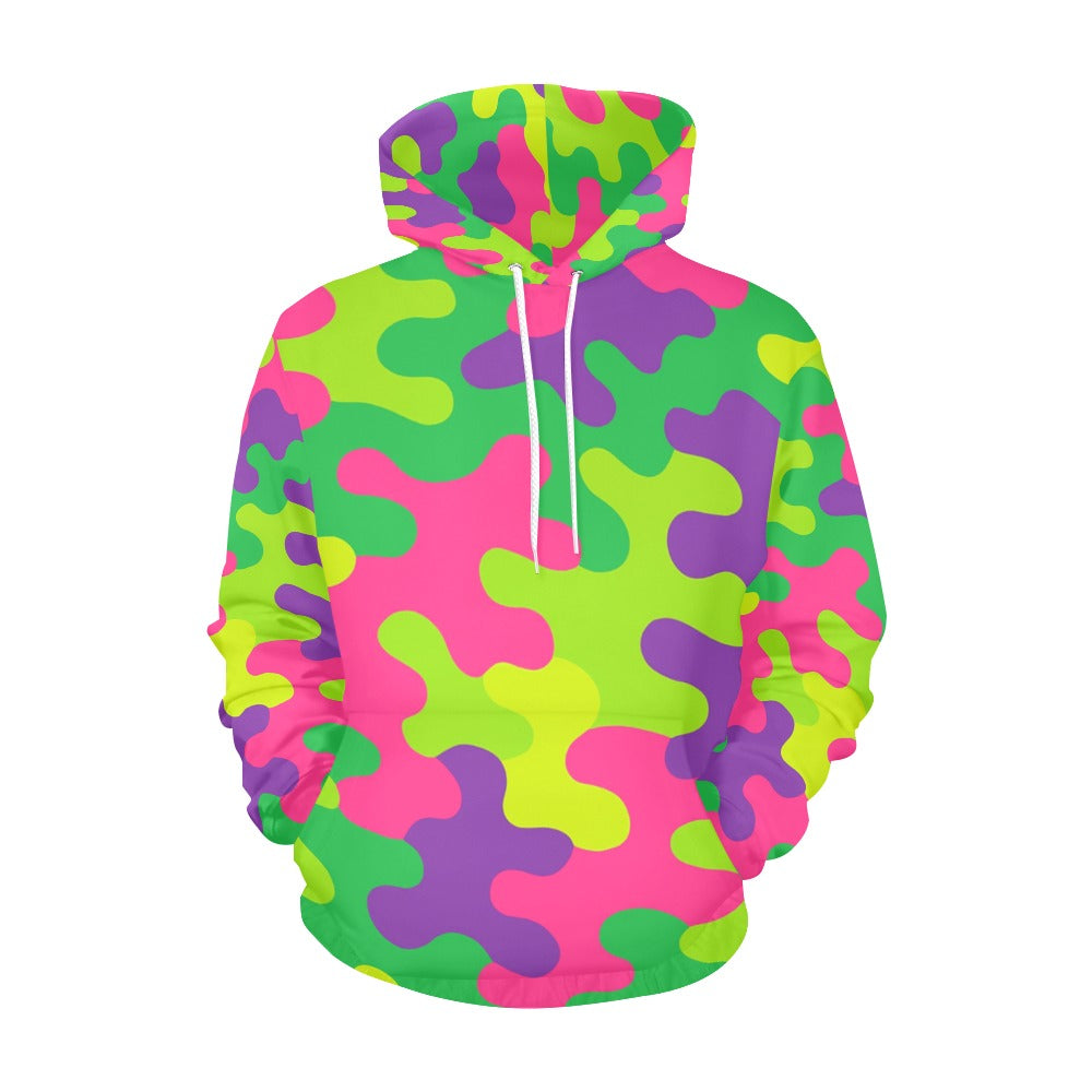 Women's Harajuku Rainbow Camo All-Over Print Hoodie - Image 2