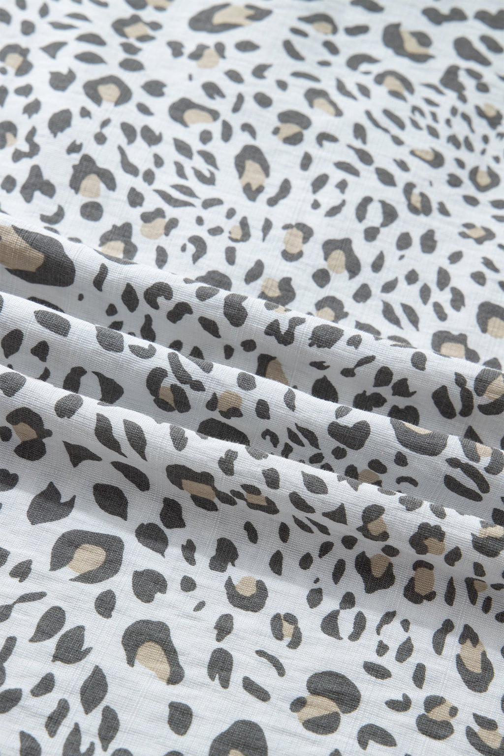 Leopard Colorblock V-Neck Cap Sleeve Blouse | Modern Patchwork