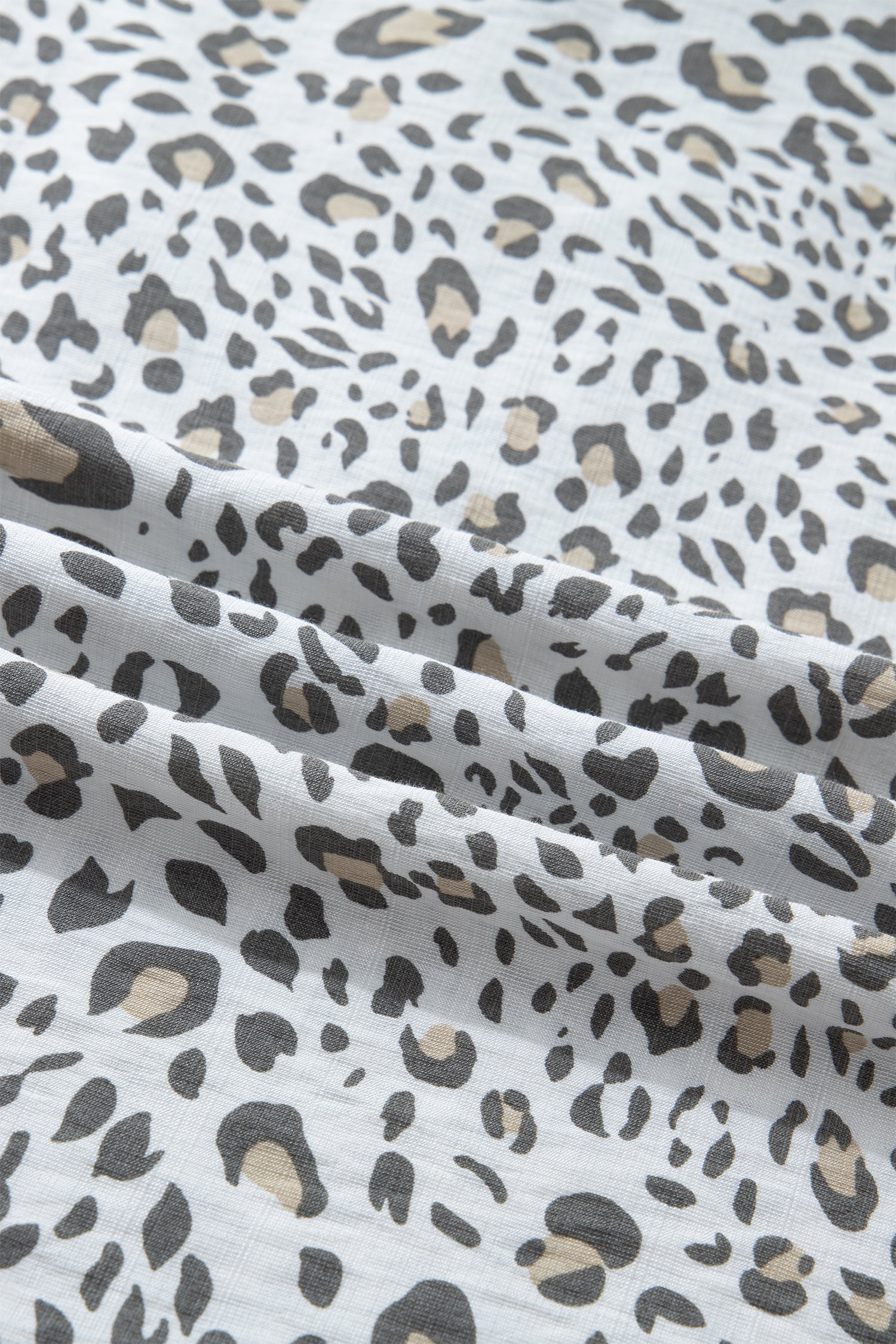 Leopard Colorblock V-Neck Cap Sleeve Blouse | Modern Patchwork