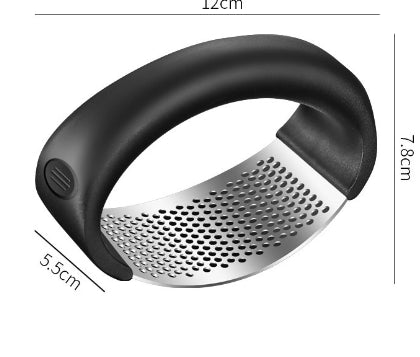 Stainless Steel Garlic Press - Ergonomic Manual Masher Tool