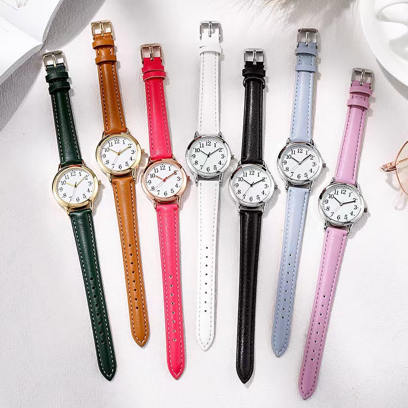Simple Digital Fashion Alloy Quartz Watch for Women Casual Style