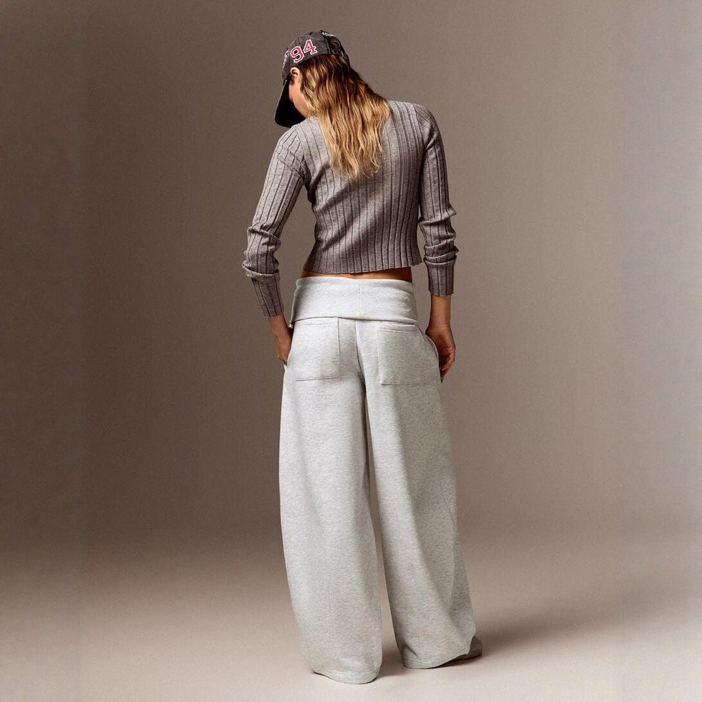 Women's High-Waist Wide-Leg Casual Pants