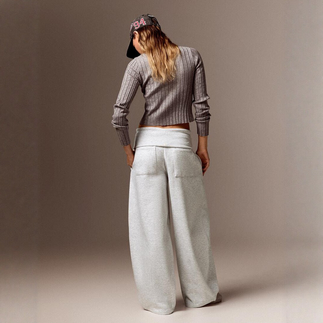Women's High-Waist Wide-Leg Casual Pants