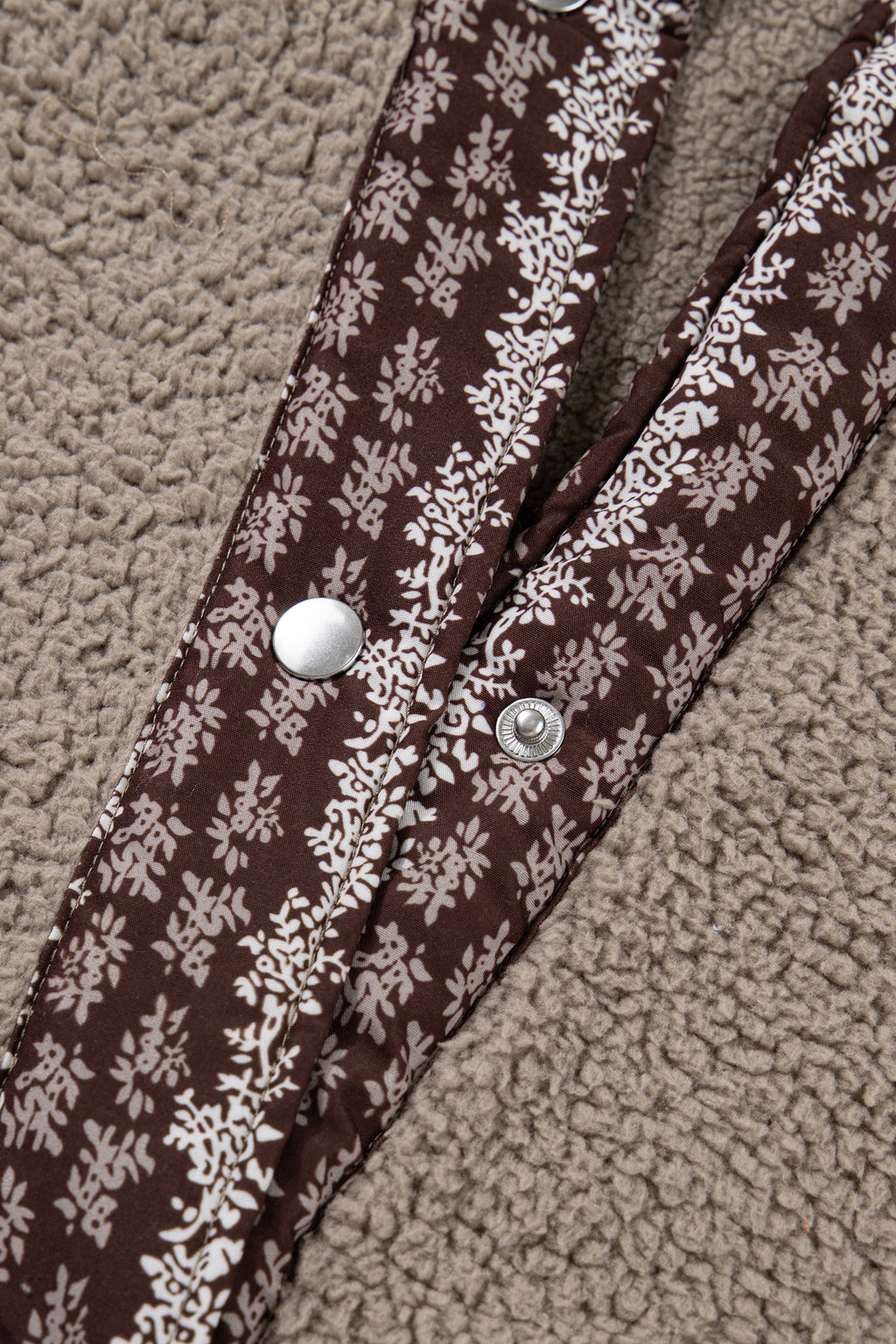 Wrenley Sherpa Fleece Vest with Floral Trim and Side Bows - Image 5
