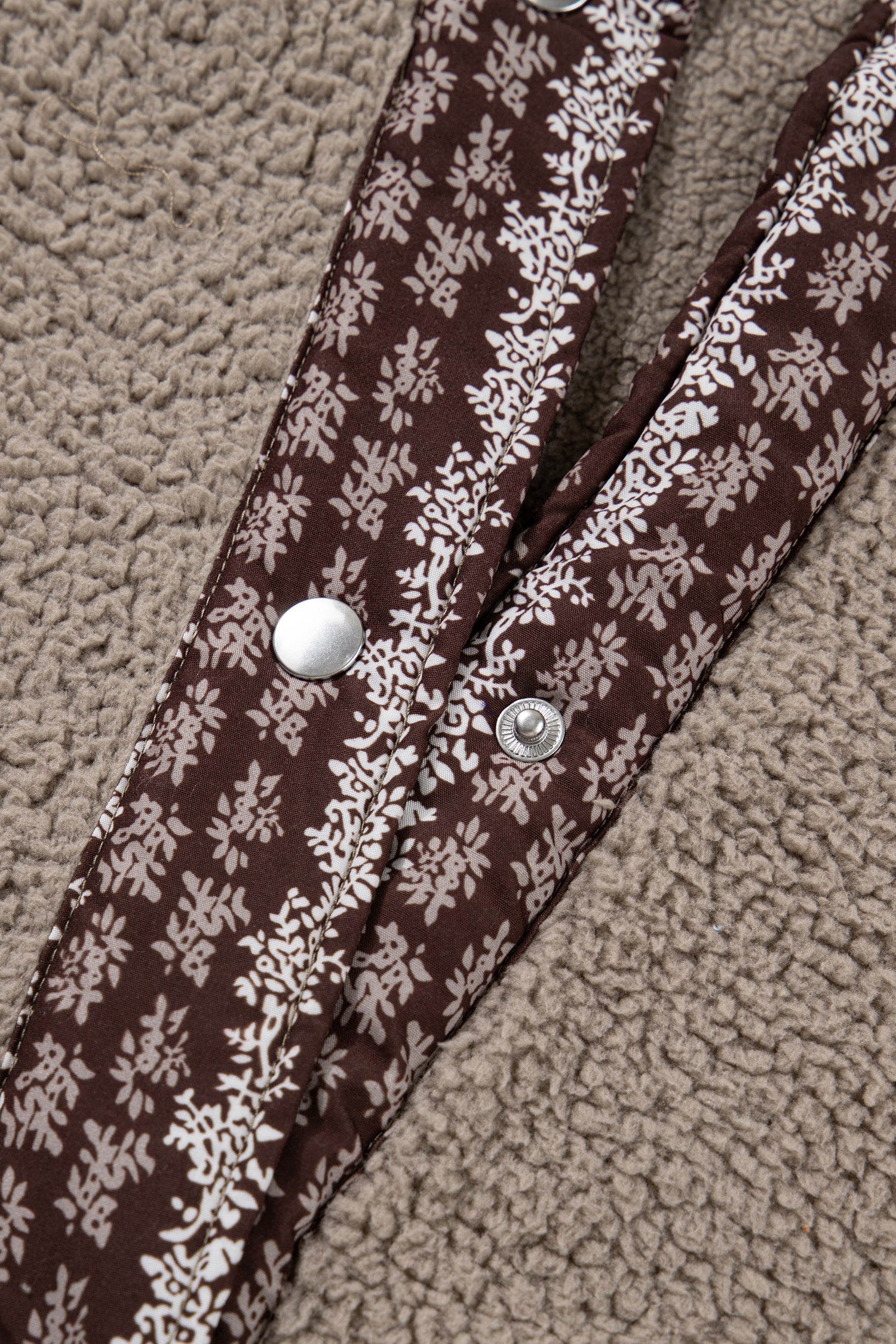 Wrenley Sherpa Fleece Vest with Floral Trim and Side Bows - Image 5