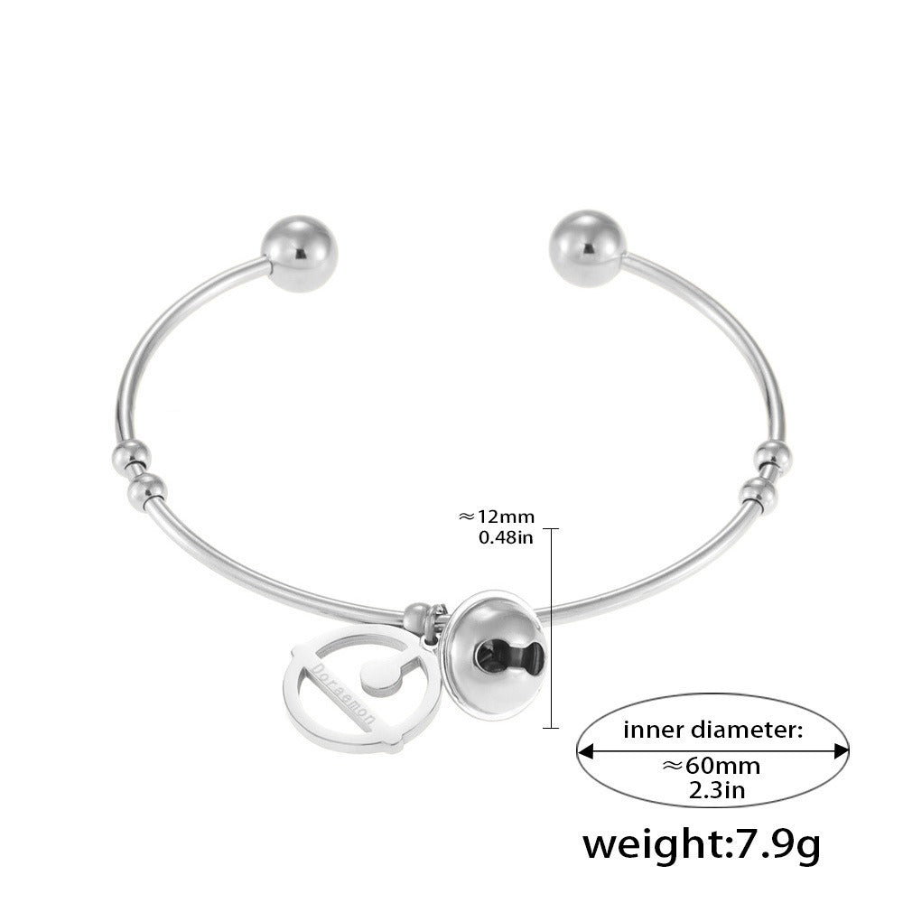 18K gold bell pendant unique design bracelet