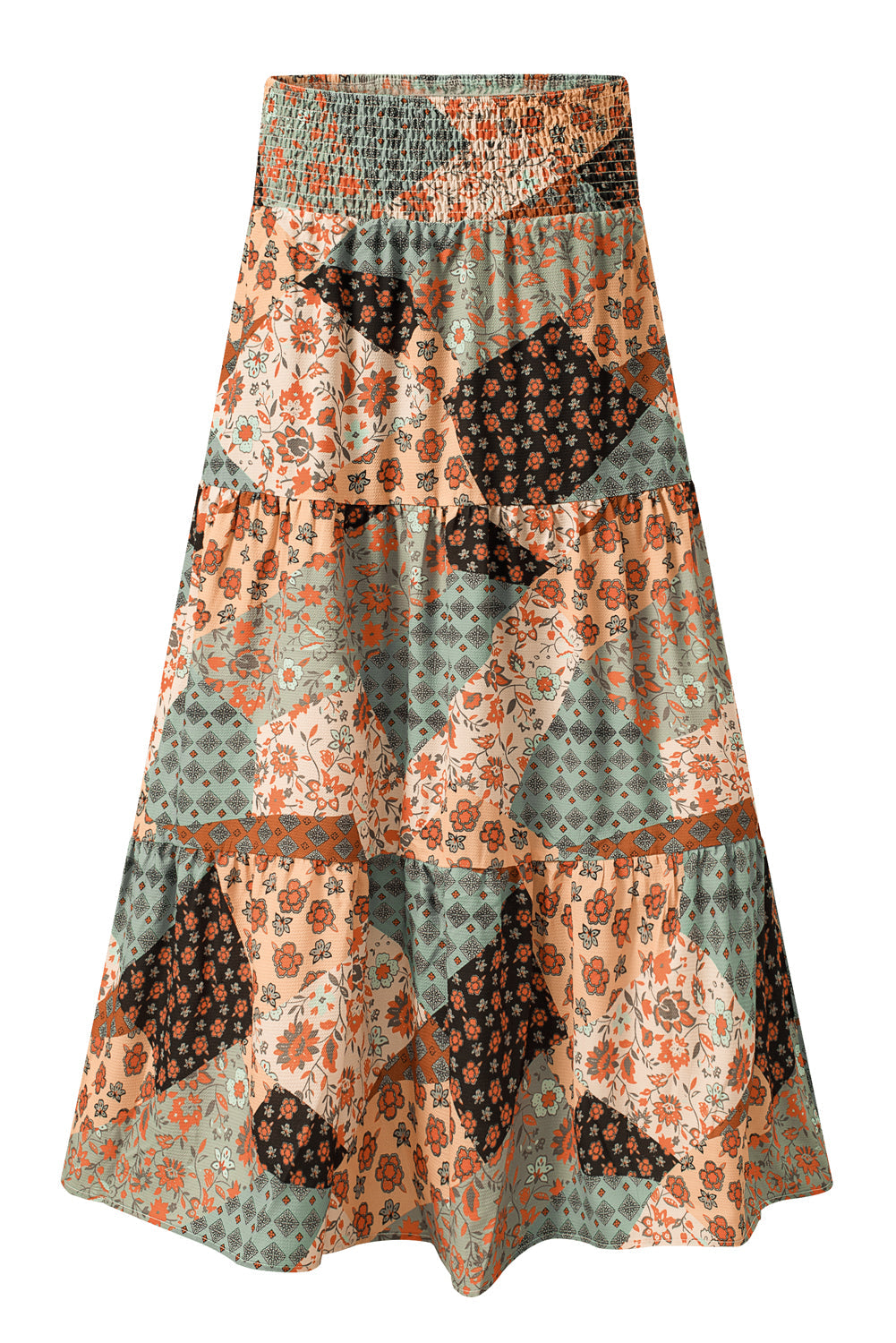 Boho Tie-Up Waist Long Maxi Skirt