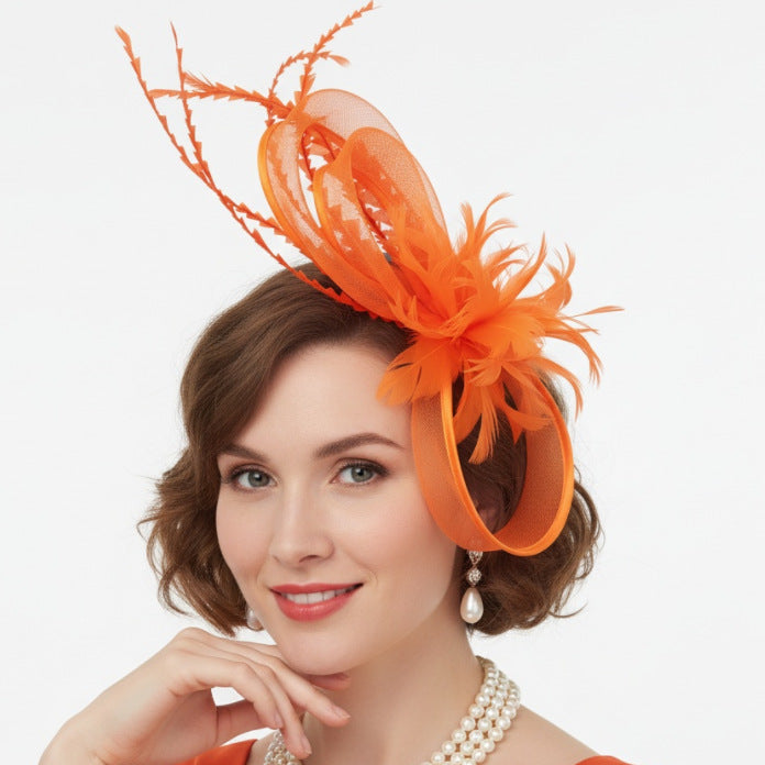 Creative Retro Elegant Green Feather Hair Accessory