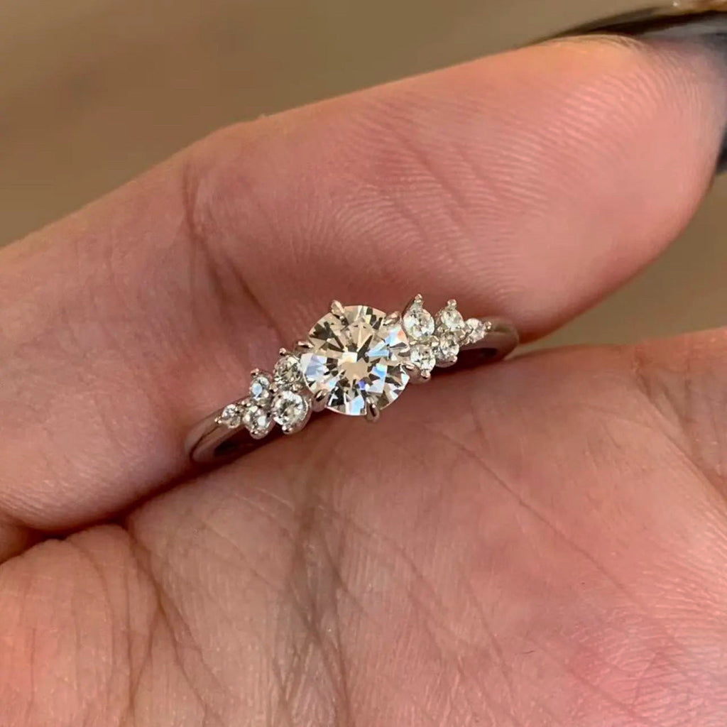 S925 Sterling Silver Berlin Love Letter Zircon Open Ring For Women, Luxury Shiny Zircon, Elegant & Versatile Commute Ring