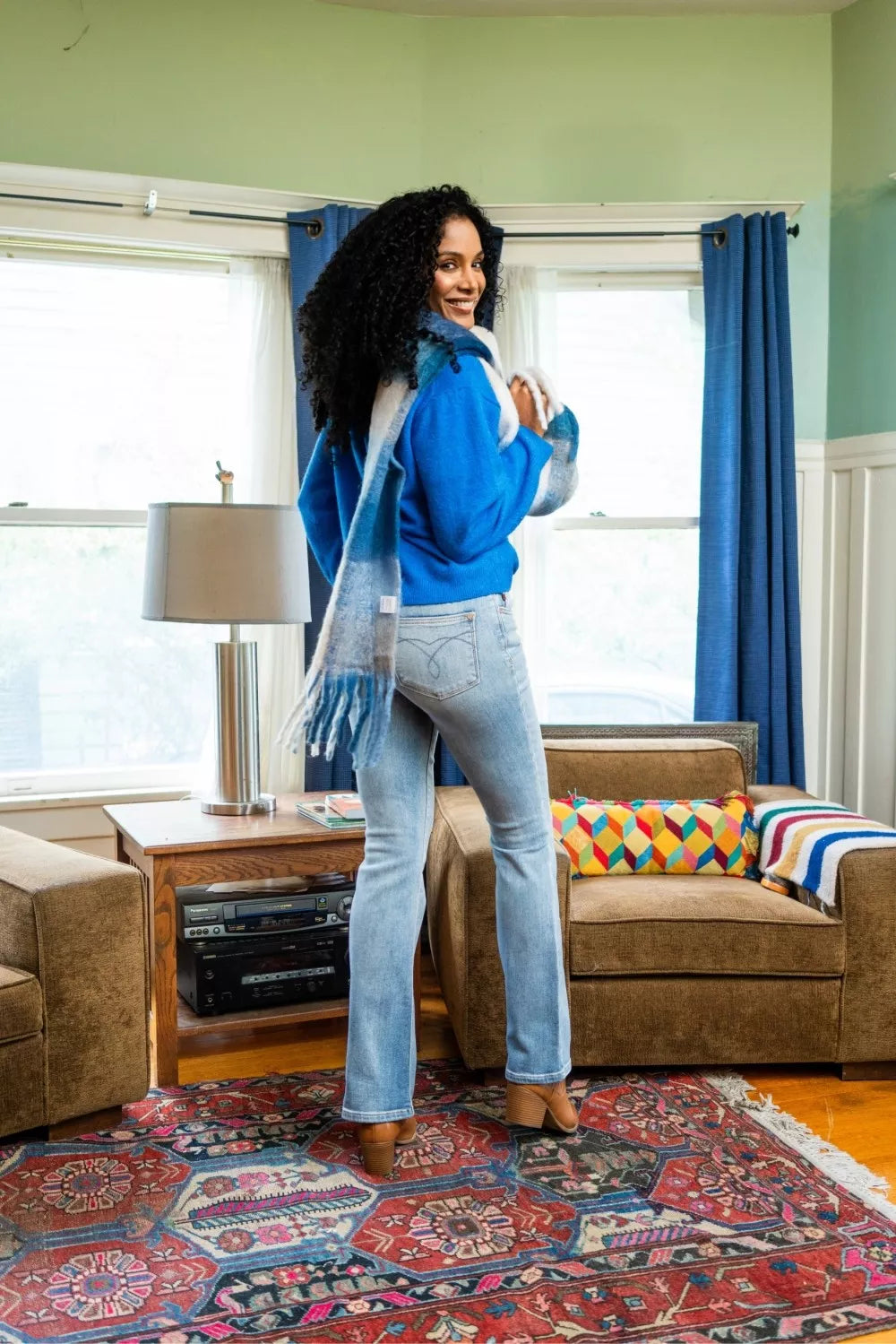 Judy Blue Mid Rise Thermal Bootcut Jeans | Cozy Winter Denim