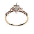 Luxury Retro Cool Natural Labradorite Court 925 Sterling Silver Gold Plated Ring