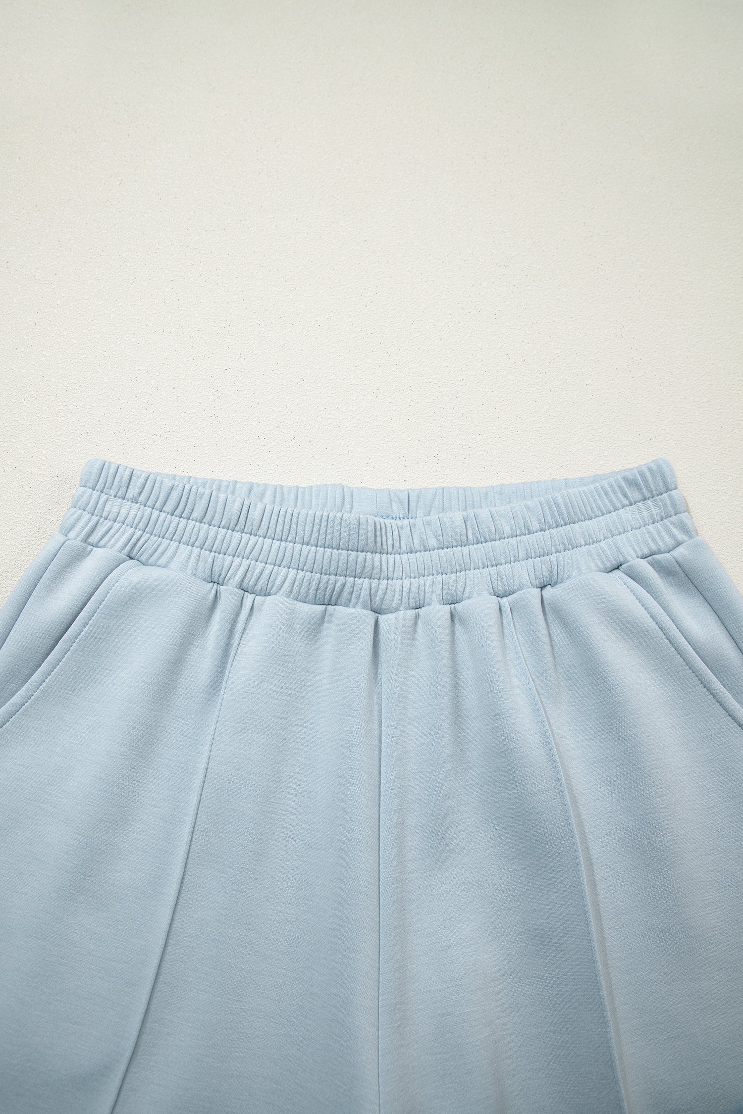 Half Zip Polo Tee and High Waist Pant Knit Loungewear Set