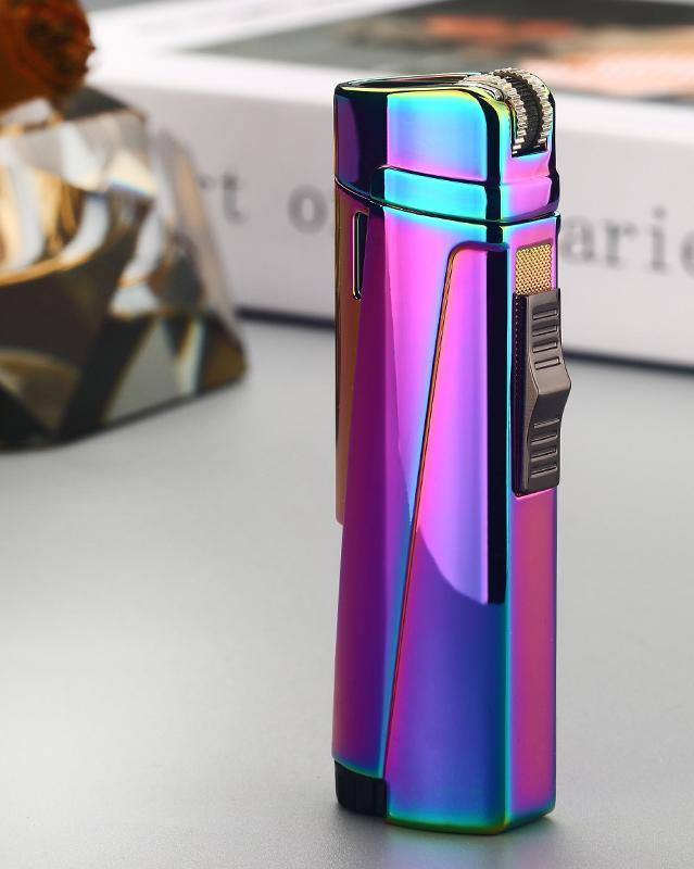 Modern Triple Jet Torch Lighter with Grinding Wheel Ignition