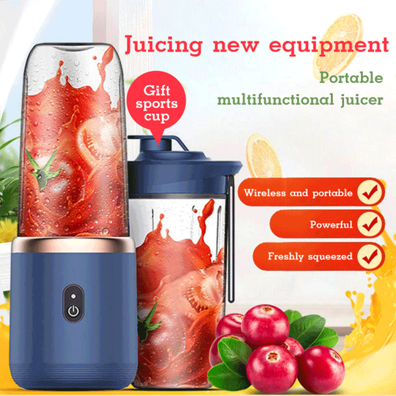 6-blade portable USB blender and smoothie maker in a compact design