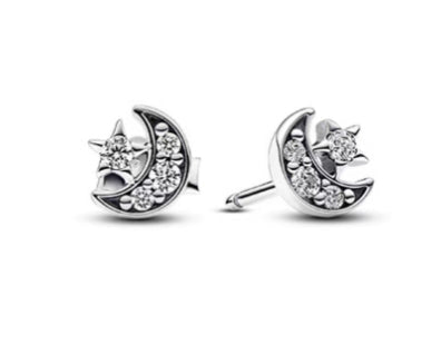 Panjia Sterling Silver Snowflake Lucky Tree Moon Necklace