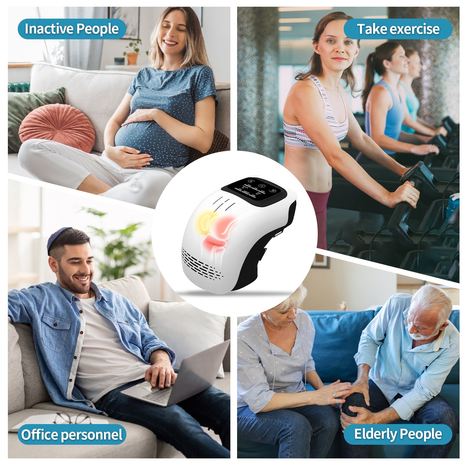 Intelligent Electric Knee Massager with Heat, Infrared & Vibration