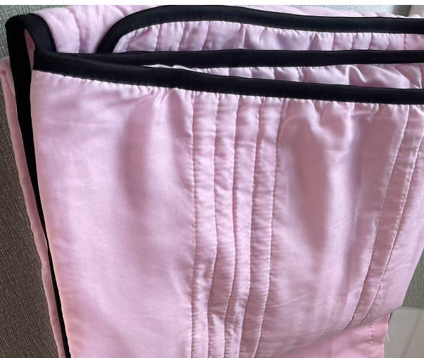 Modern Minimalist Cooling Summer Quilt - Lightweight Seersucker Throw