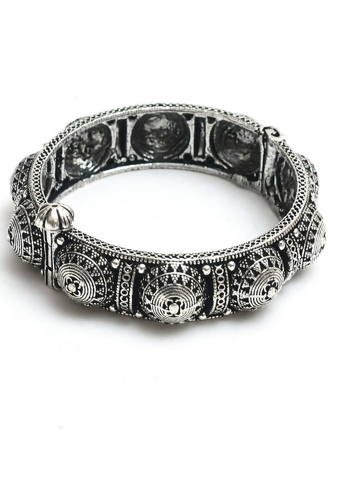 Artisan Oxidised Silver-Plated Handcrafted Statement Bracelet