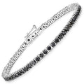 3.15 Carat Genuine Black Diamond .925 Sterling Silver Bracelet