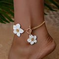 Beach Elegant Flowers All-match Niche Exquisite Anklet