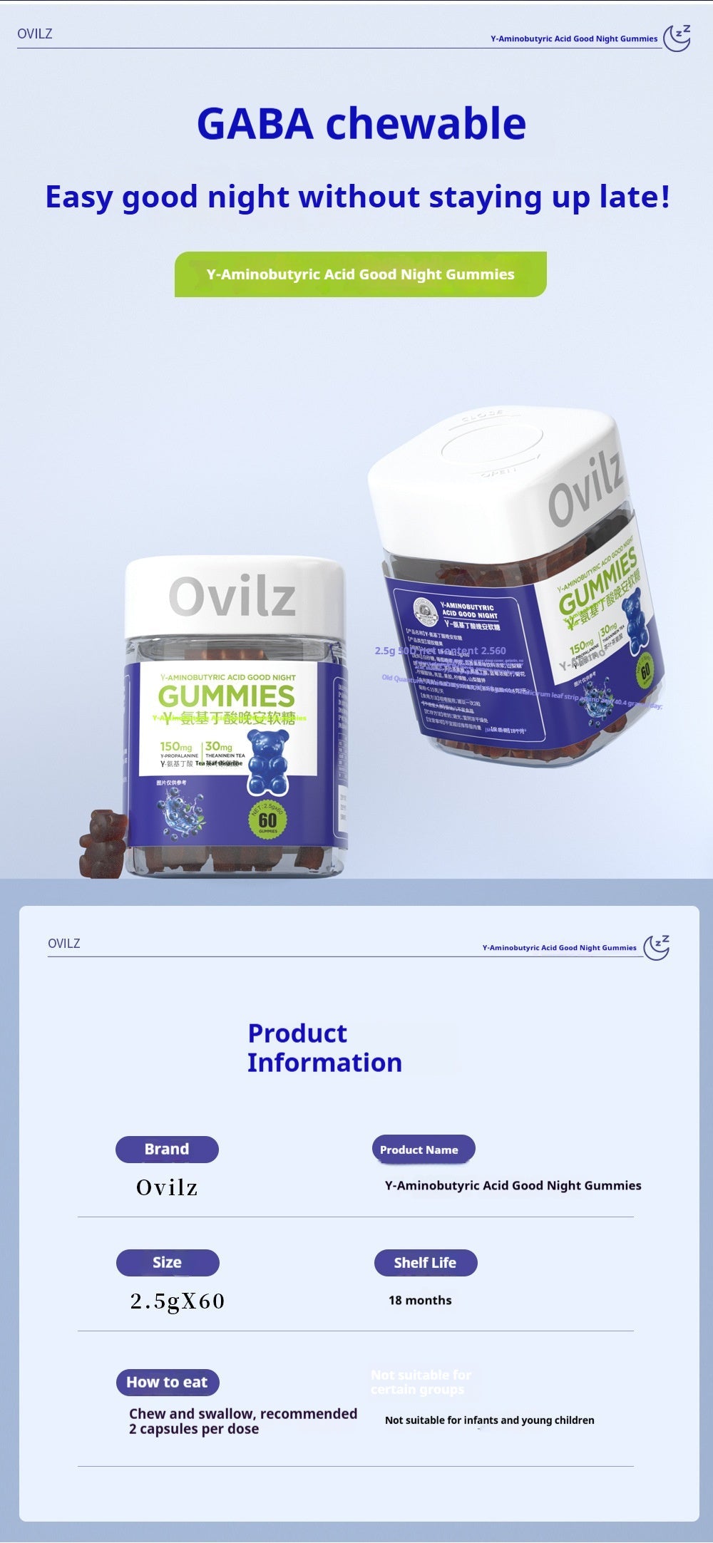 Blueberry Gummies With GABA And Melatonin