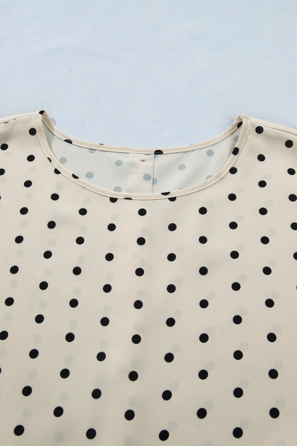 Adora Polka Dot Button Detail Babydoll Blouse | Polyester