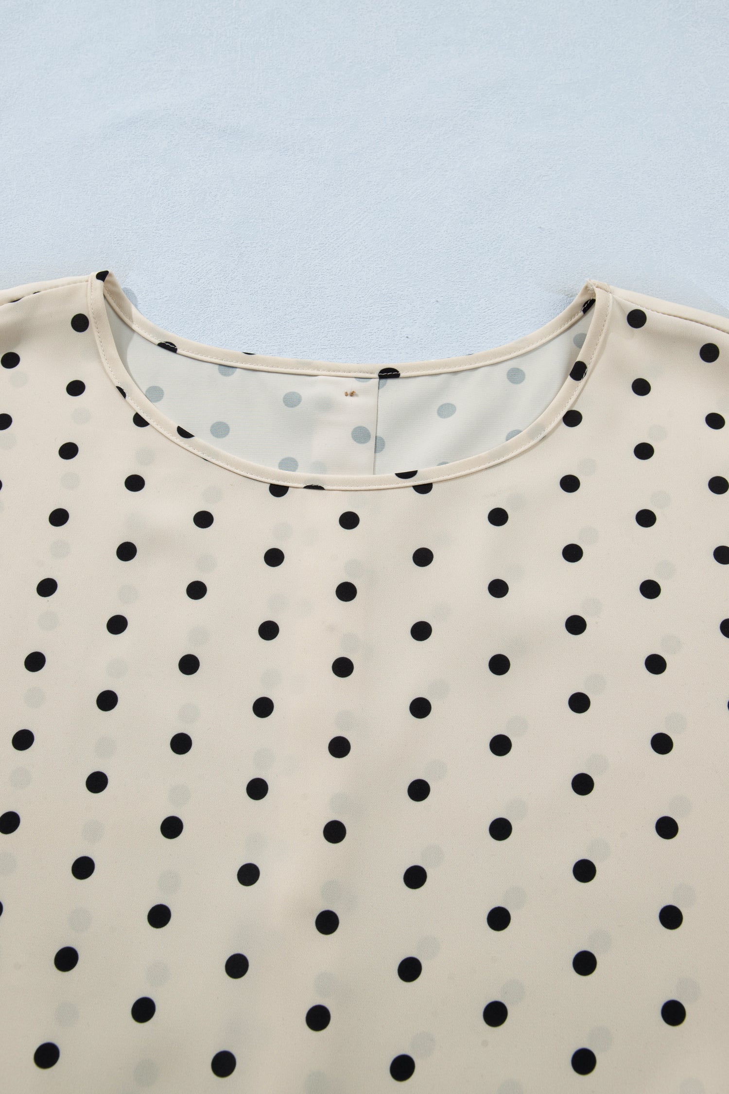 Adora Polka Dot Button Detail Babydoll Blouse | Polyester