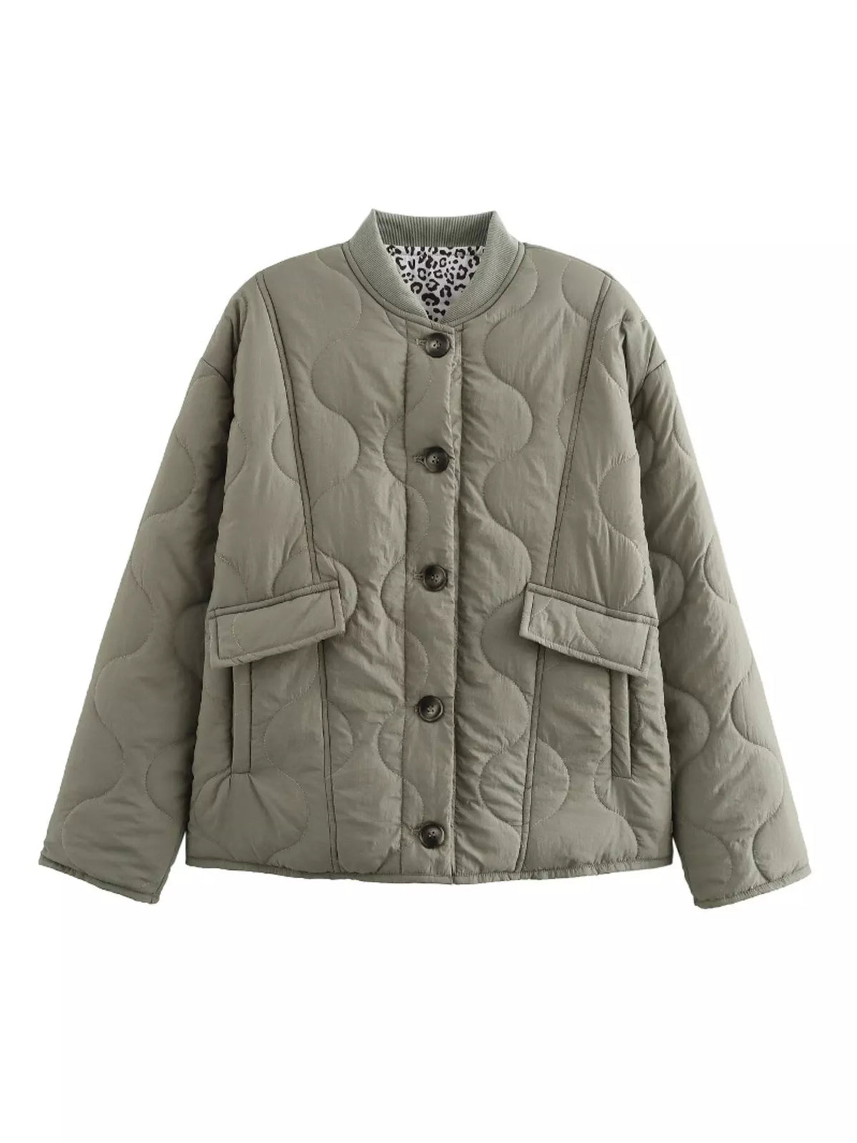 Quilted Button-Down Lightweight Jacket