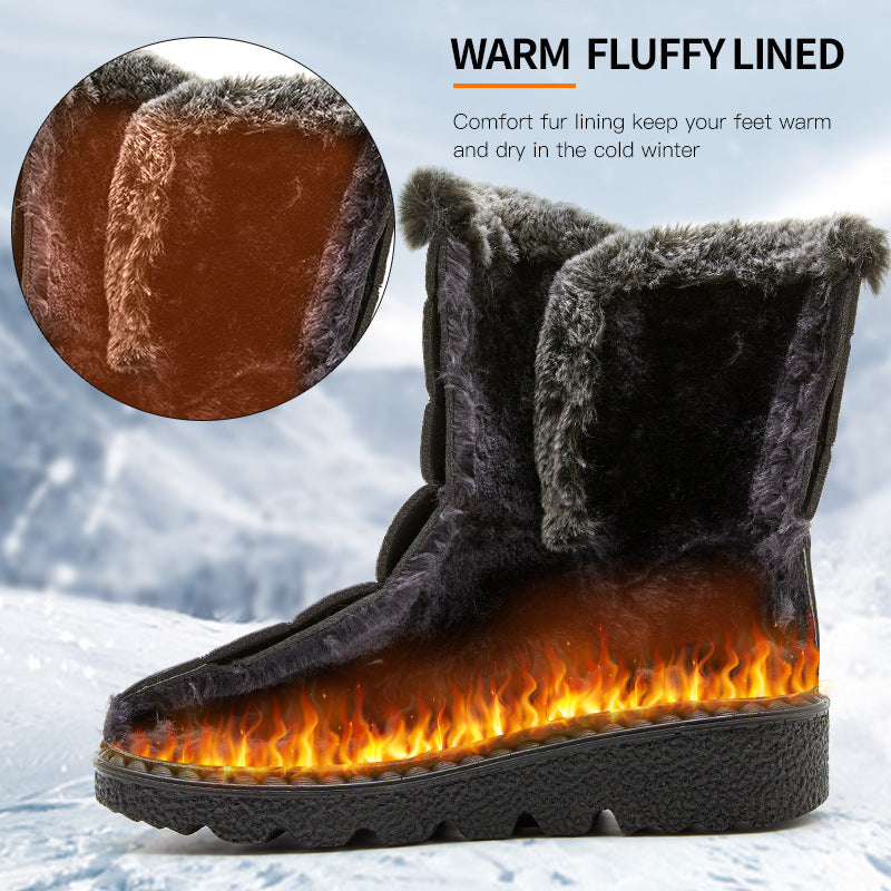 Women's Waterproof Plush Lined Snow Boots with Non-Slip Sole