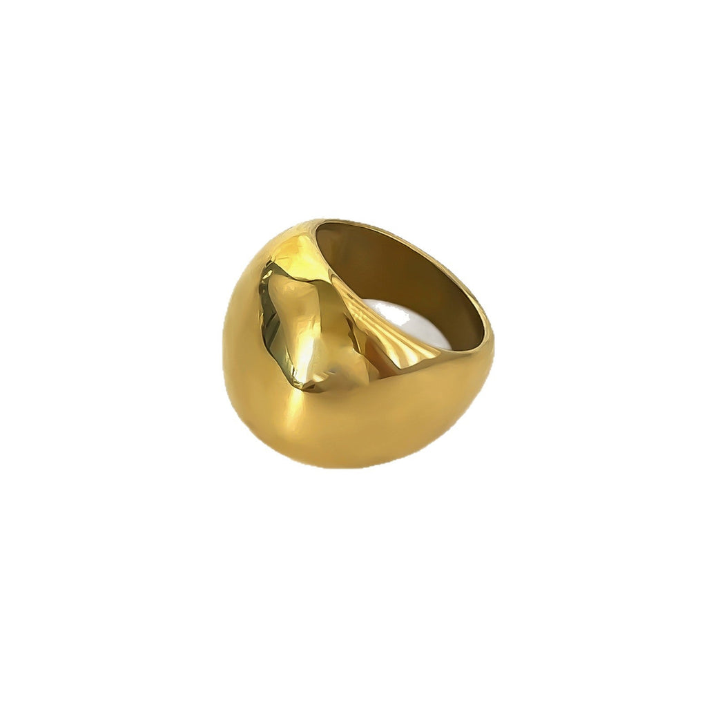 Cool-style Titanium Steel Ring With A High-quality Large Polished Surface