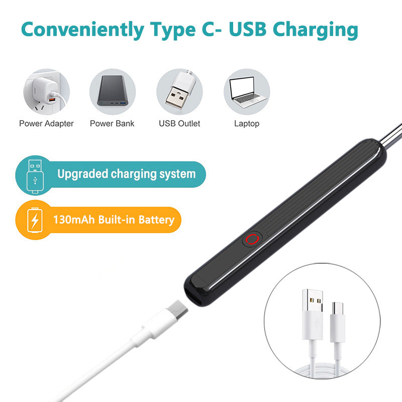 Wireless Ear Otoscope with Camera - HD Ear Wax Removal Tool Kit