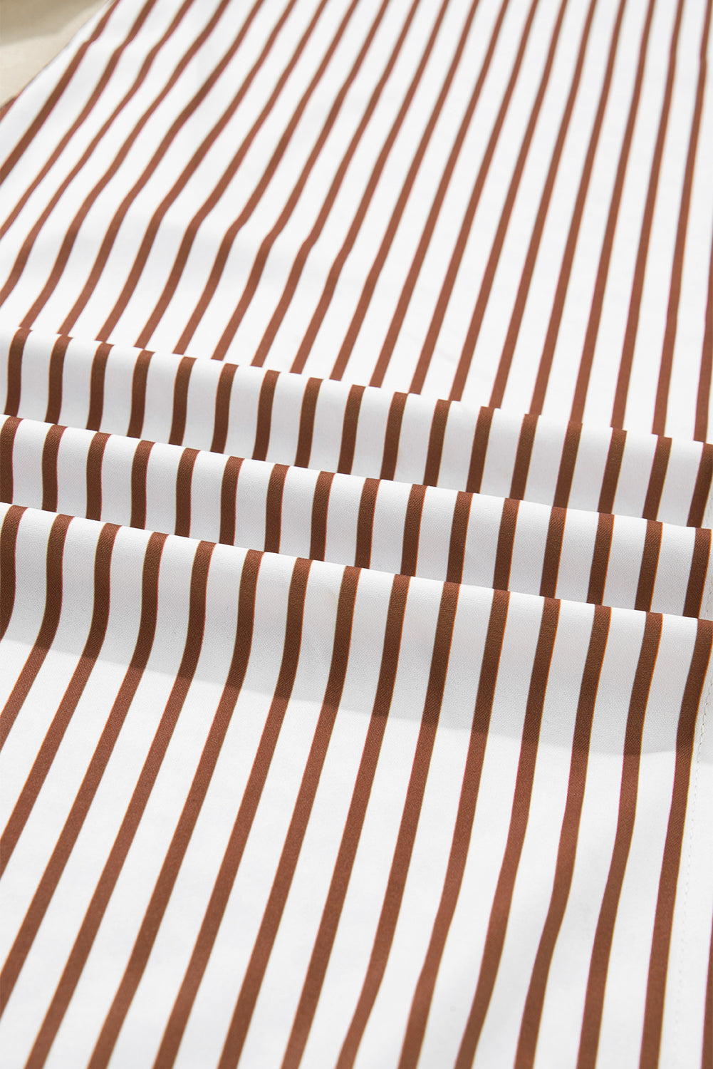 Leopard Patchwork Stripe Shirt Dress with Slits