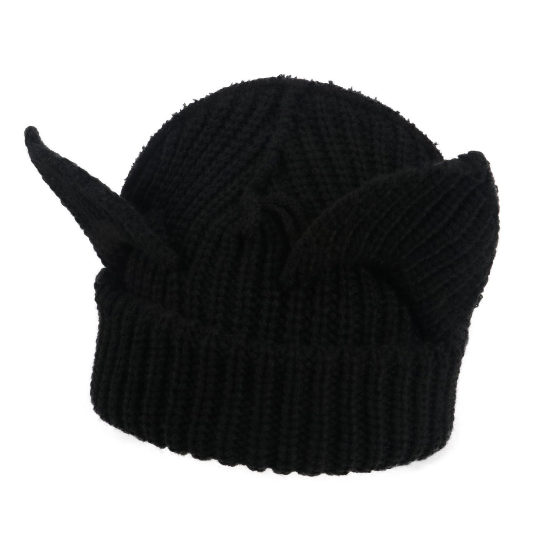 Women's Thickened Acrylic Devil Ear Knitted Beanie Hat - Image 8