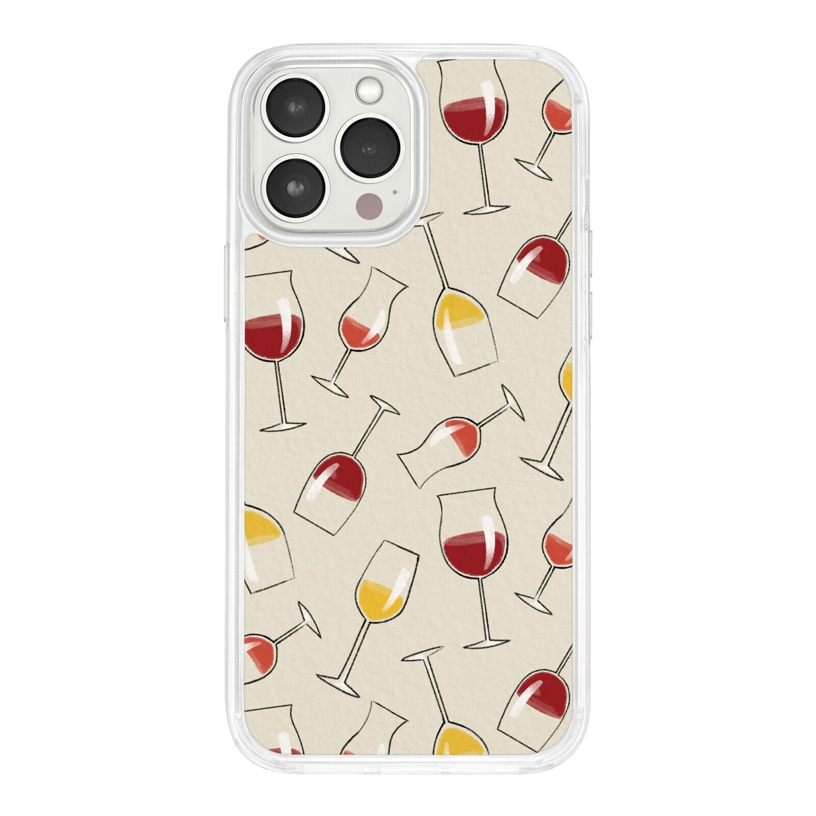 iPhone 16 MagSafe case featuring wine, beer, and booze themed HD graphic.