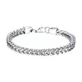 Minimalist European-American Instagram-style Mens 304 Stainless Steel Double-sided Fish-scale Bracelet