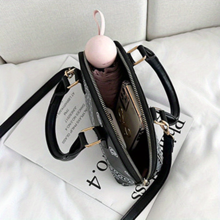 Chic Colorful Printed Mini Shell Crossbody Bag for Her