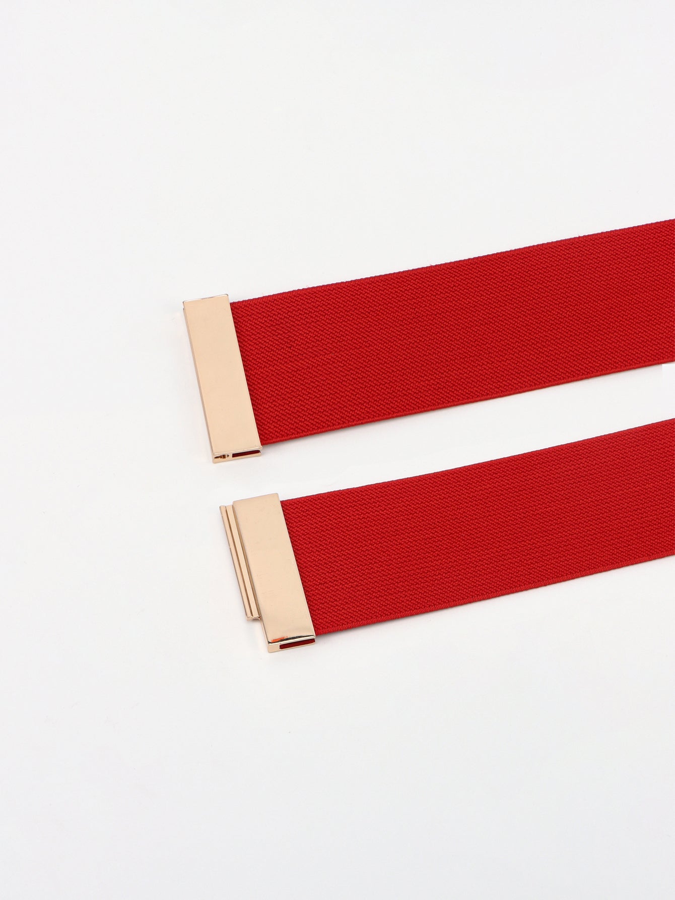 Alloy Buckle Elastic Belt - Stretch Waist Belt Women