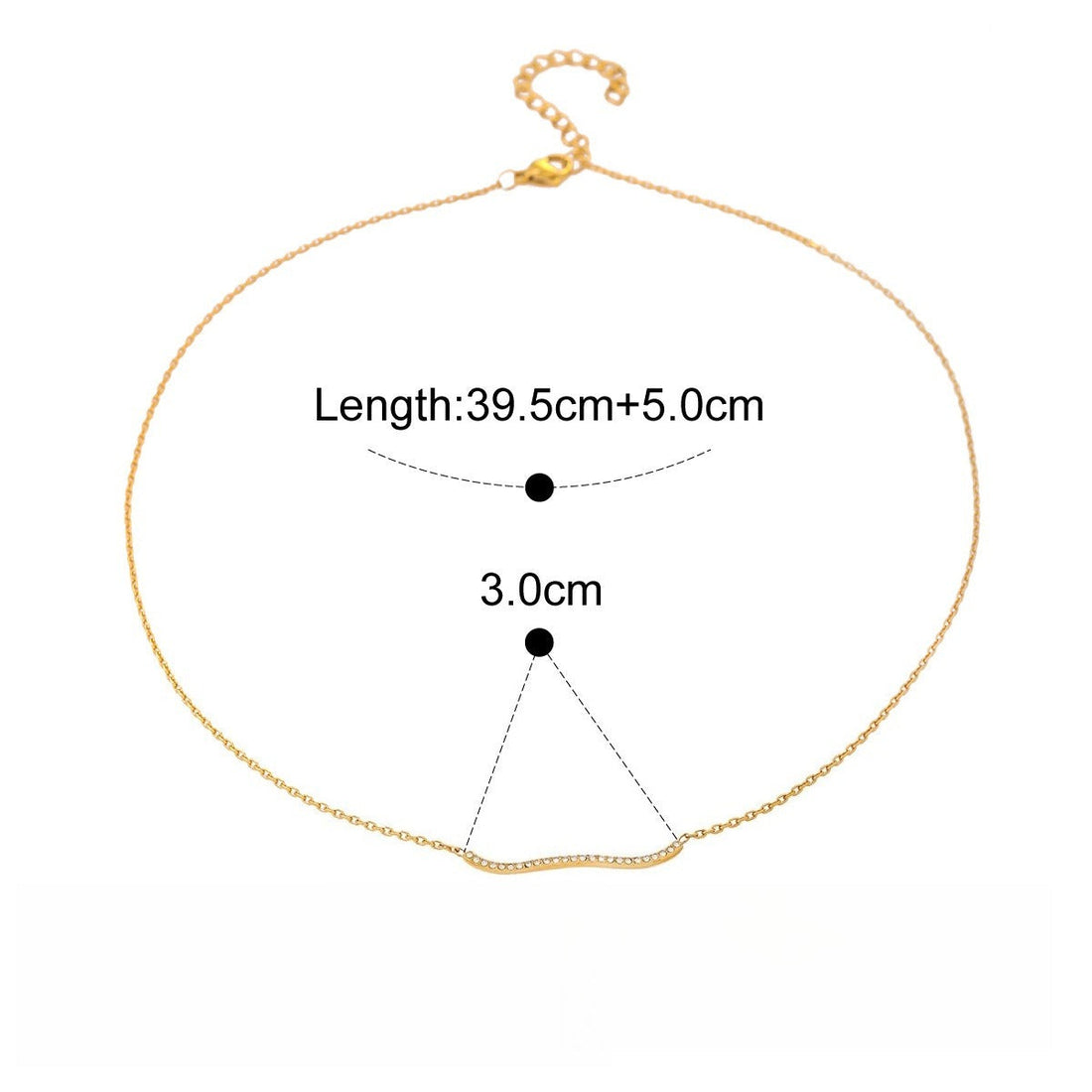 18K Gold Four-Leaf Clover Zircon Necklace – Elegant Luck Pendant