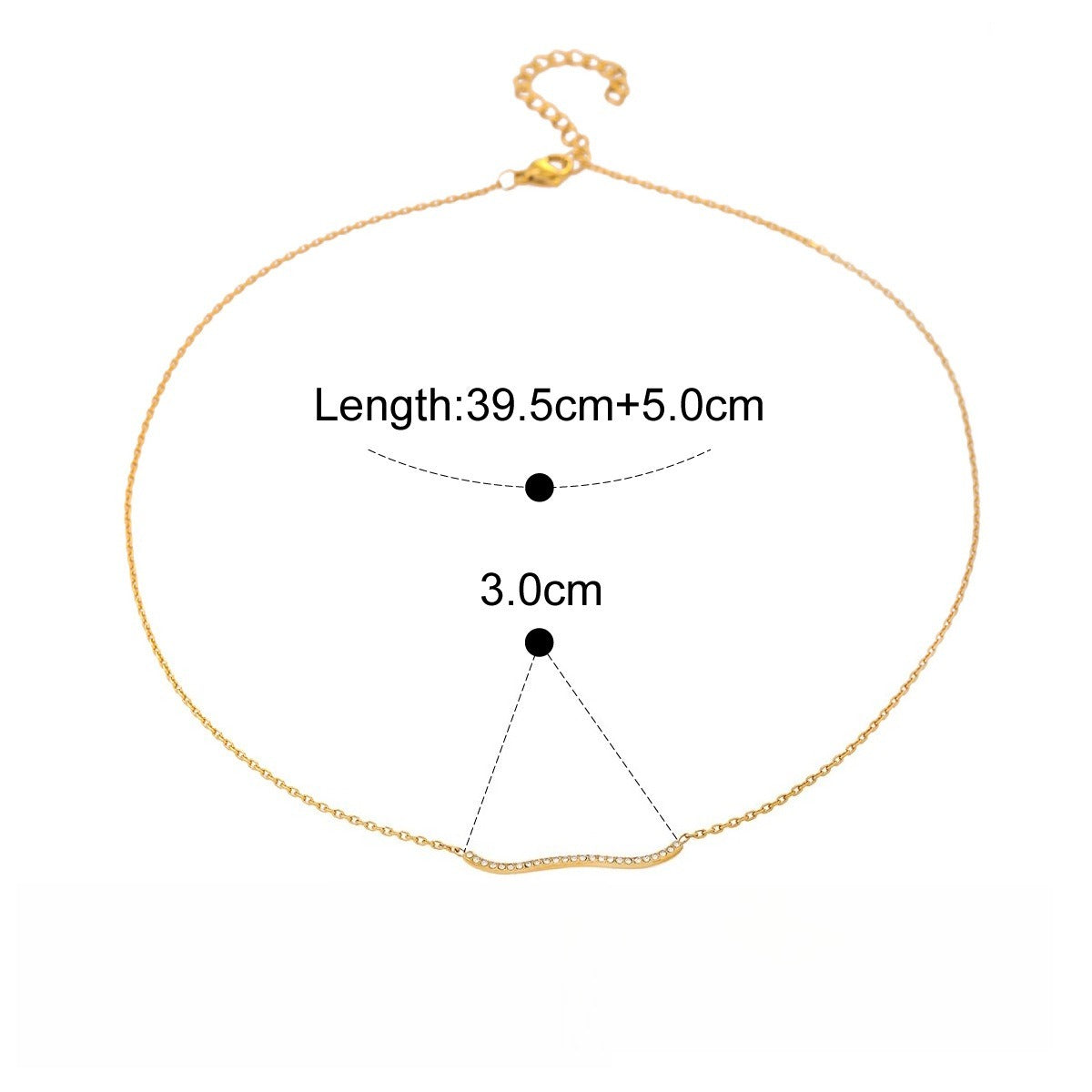 18K Gold Four-Leaf Clover Zircon Necklace – Elegant Luck Pendant