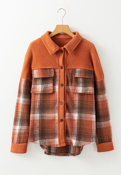 Classic Plaid Button Up Long Sleeve Jacket for Toddlers and Girls